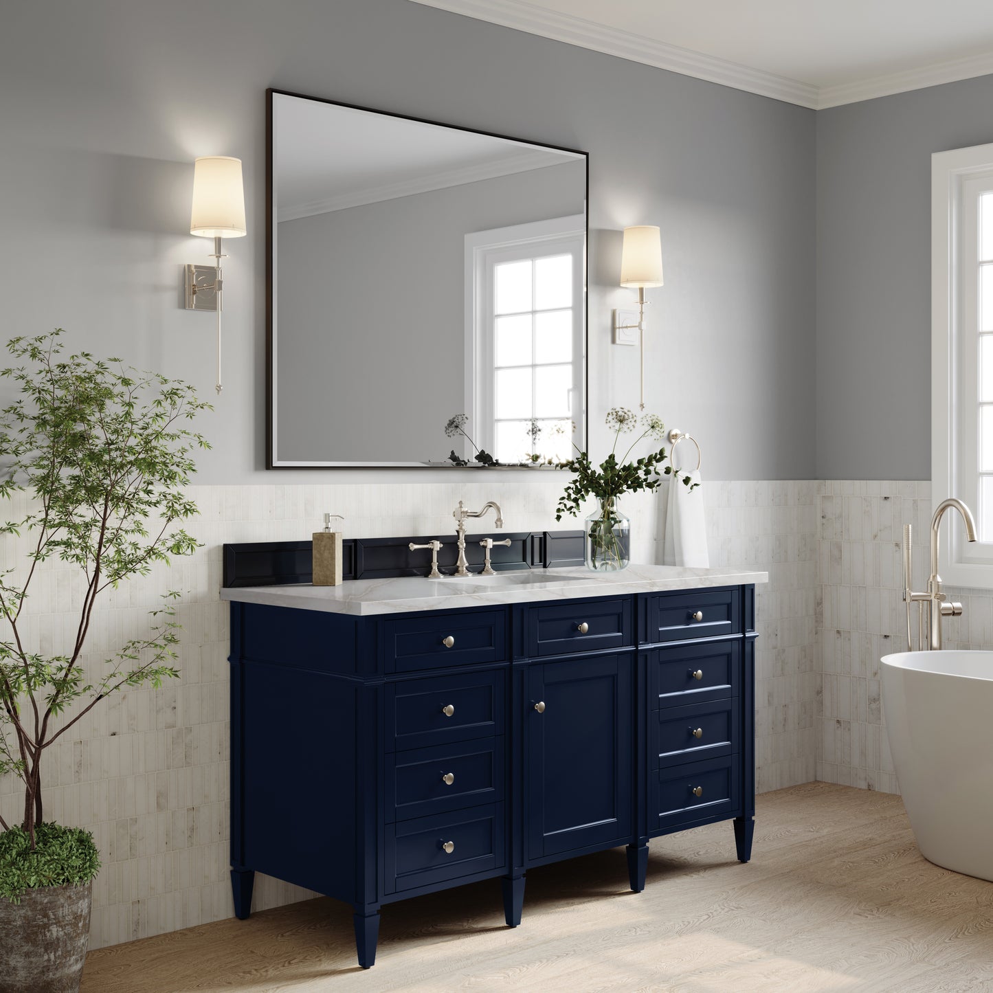 James Martin Brittany 60" Single Vanity with 3 CM Countertop