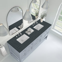 James Martin Breckenridge 72" Double Vanity w/ 3 CM Countertop