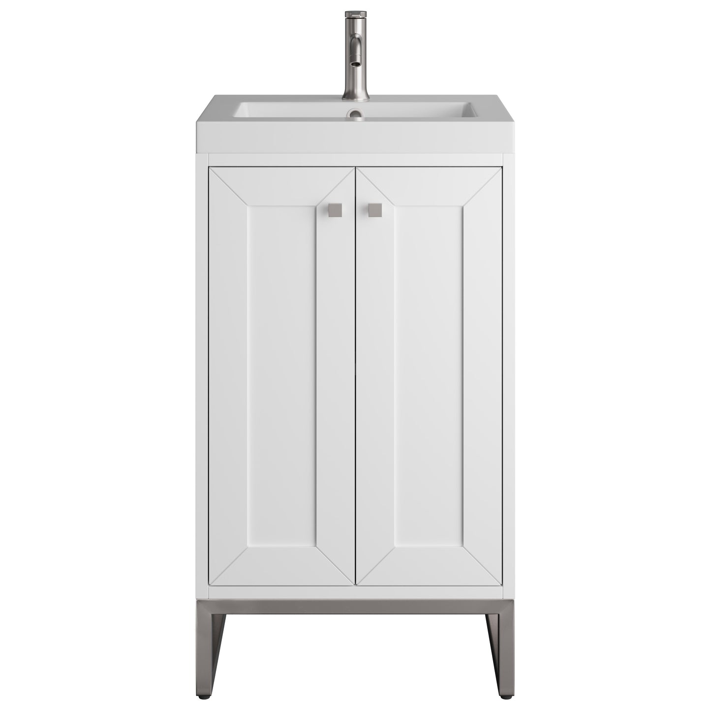 James Martin Chianti Single Vanity with White Glossy Composite Stone Top