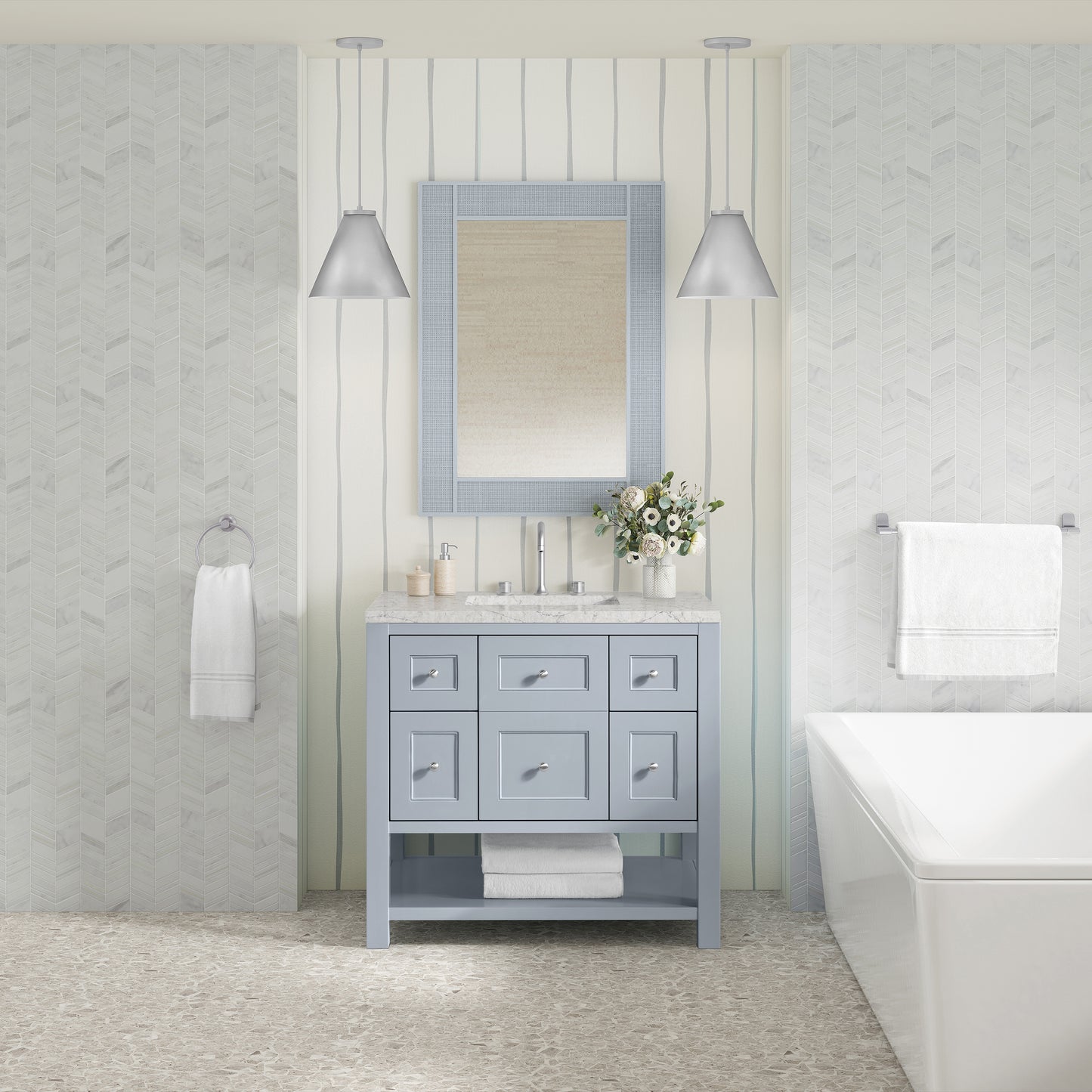 James Martin Breckenridge 36" Single Vanity w/ 3CM Countertop