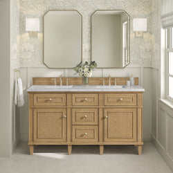 James Martin Lorelai 60" Double Vanity with 3 CM Countertop & FreePower Wireless Charger
