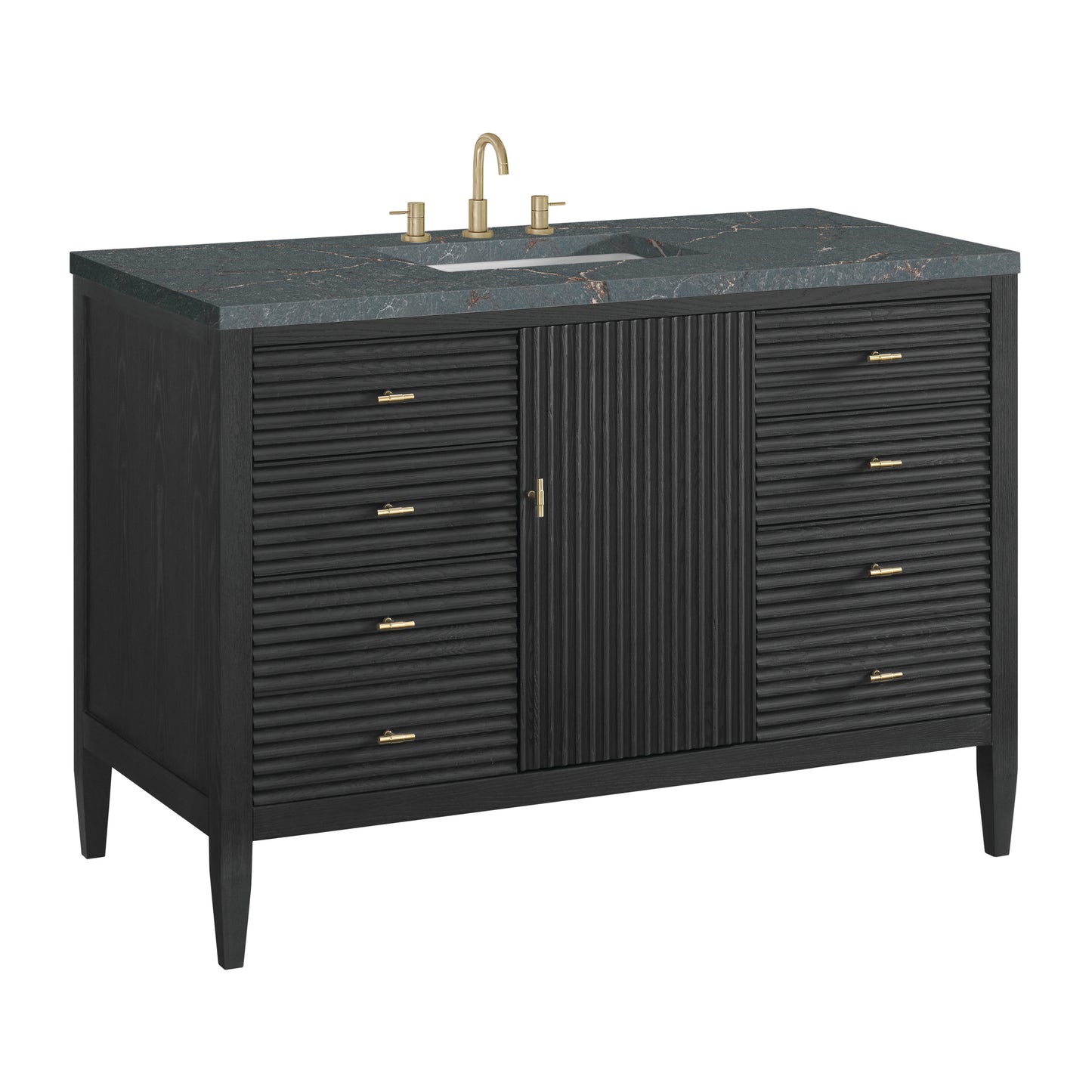 James Martin Myrrin 48" Single Vanity with 3 CM Countertop & FreePower Wireless Charger