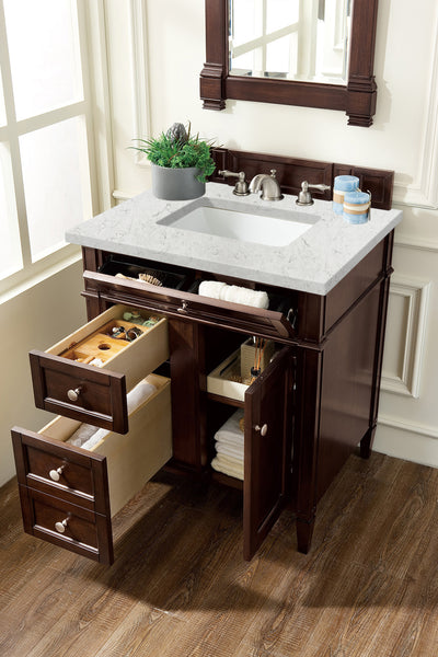 James Martin Brittany 30" Single Vanity with 3 CM Countertop