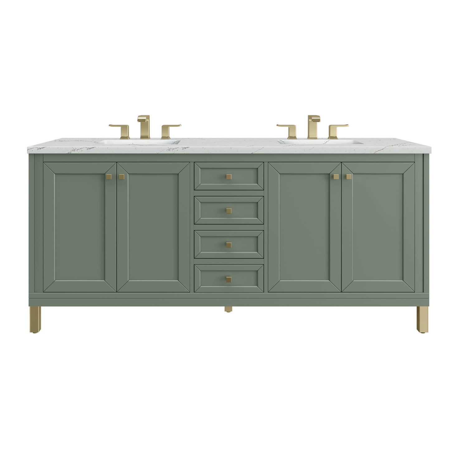 James Martin Chicago 72" Double Vanity with 3 CM Countertop