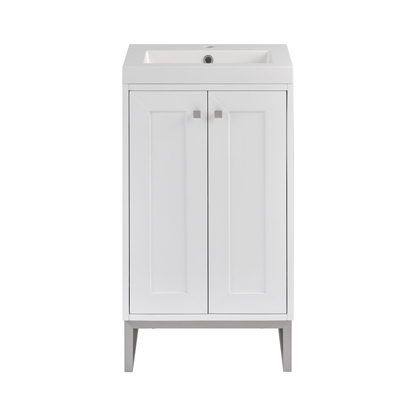 James Martin Chianti Single Vanity with White Glossy Composite Stone Top