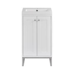 James Martin Chianti Single Vanity with White Glossy Composite Stone Top
