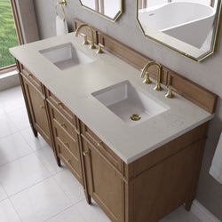 James Martin Brittany 60" Double Vanity with 3 CM Countertop