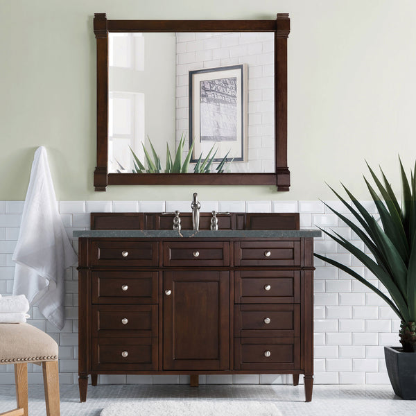 James Martin Brittany 48" Single Vanity with 3 CM Countertop & FreePower Wireless Charger
