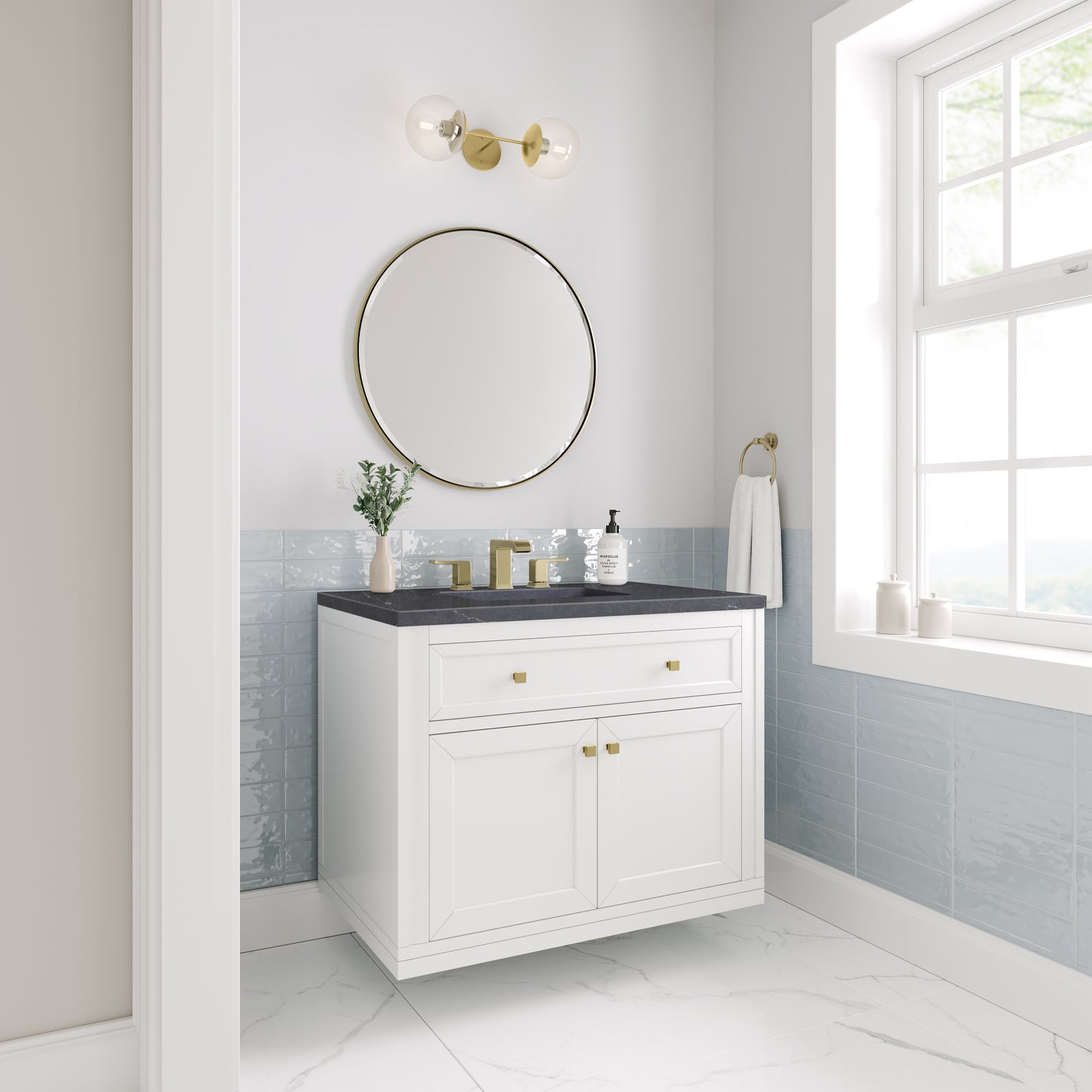 James Martin Chicago 36" Single Vanity with 3 CM Countertop