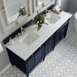 James Martin Brittany 72" Double Vanity with 3 CM Countertop