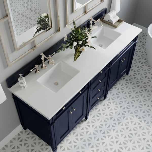 James Martin Brittany 72" Double Vanity with 3 CM Countertop