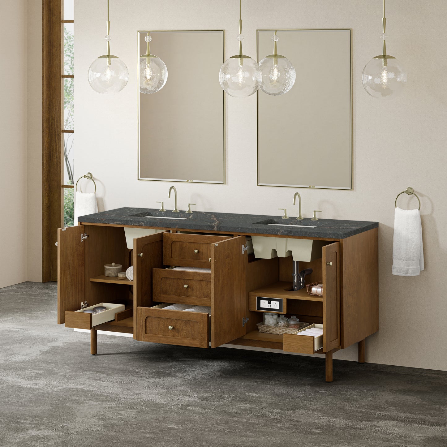 James Martin Laurent 72" Double Vanity with 3 CM Countertop