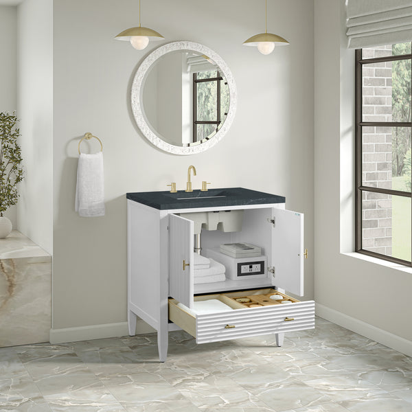 James Martin Myrrin 30" Single Vanity with 3 CM Countertop