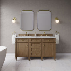 James Martin Brittany 60" Double Vanity with 3 CM Countertop & FreePower Wireless Charger