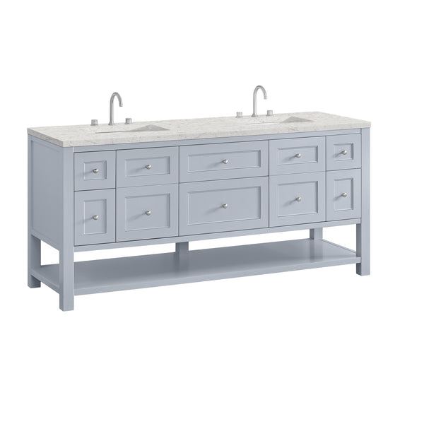 James Martin Breckenridge 72" Double Vanity w/ 3 CM Countertop