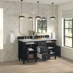 James Martin Lorelai 60" Double Vanity with 3 CM Countertop & FreePower Wireless Charger