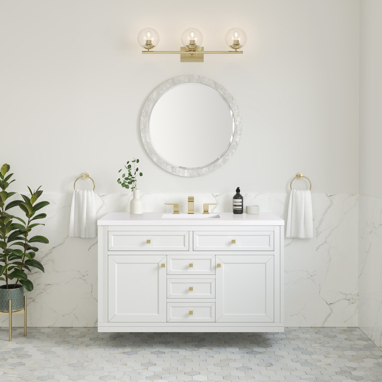 James Martin Chicago 48" Single Vanity with 3 CM Countertop