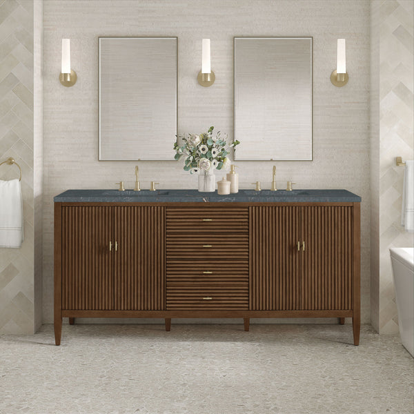 James Martin Myrrin 72" Double Vanity with 3 CM Countertop