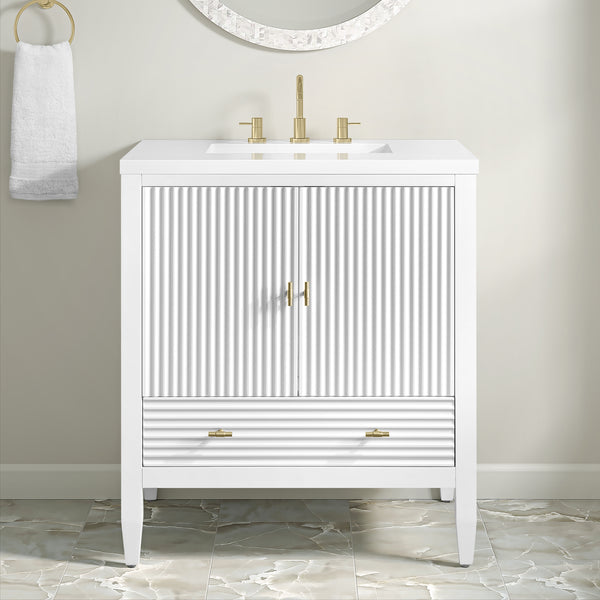 James Martin Myrrin 30" Single Vanity with 3 CM Countertop