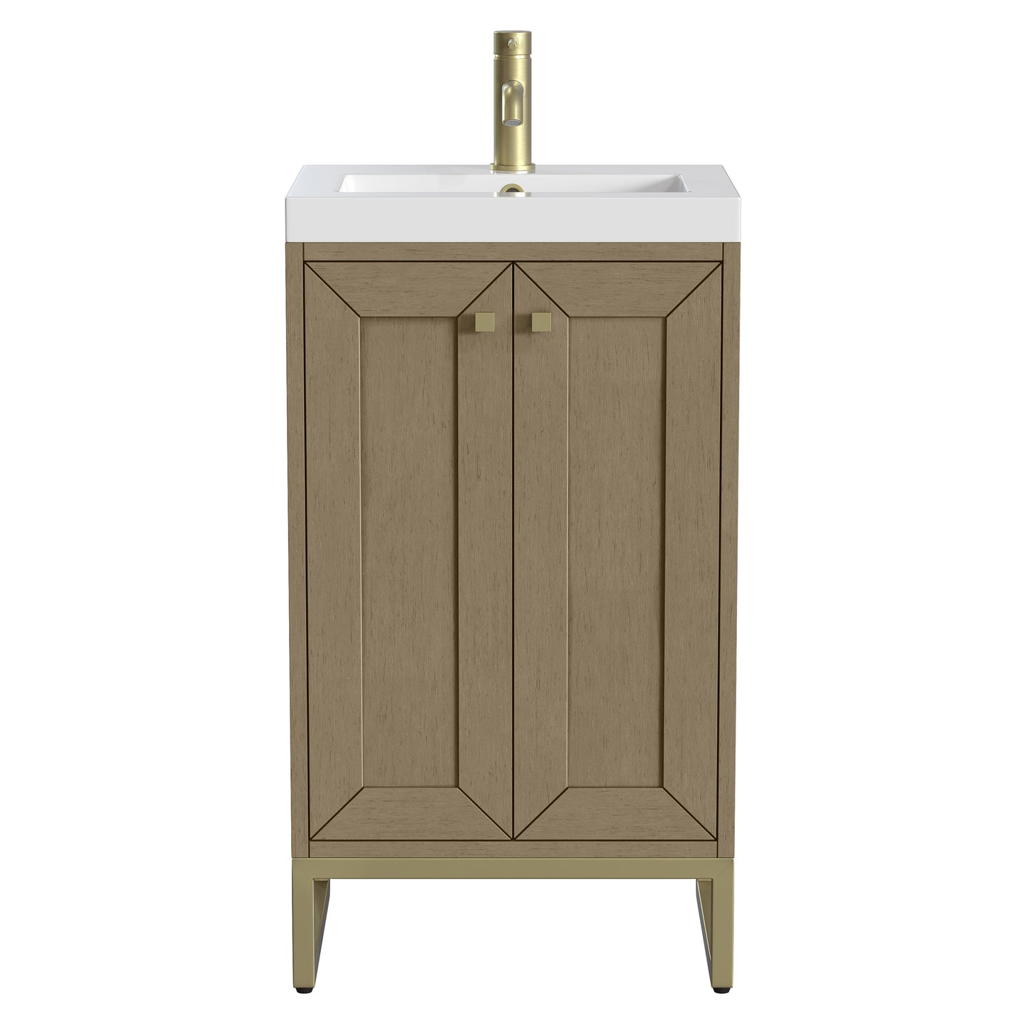 James Martin Chianti Single Vanity with White Glossy Composite Stone Top