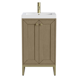 James Martin Chianti Single Vanity with White Glossy Composite Stone Top