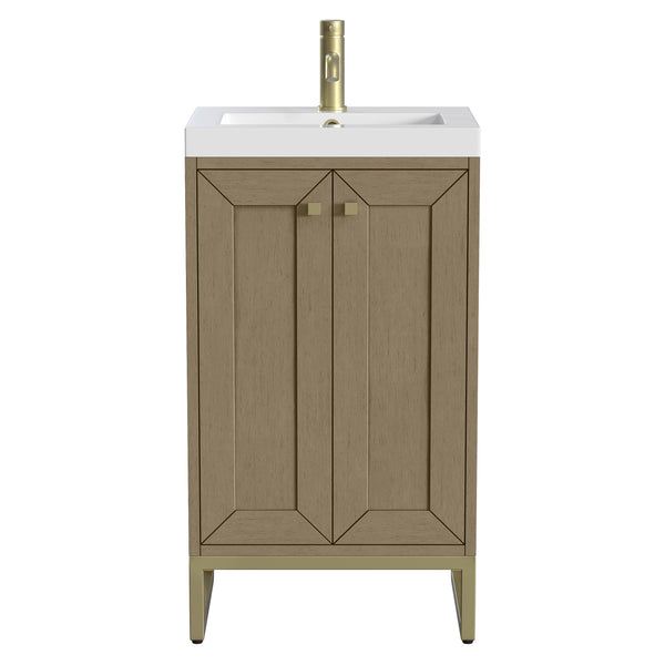 James Martin Chianti Single Vanity with White Glossy Composite Stone Top