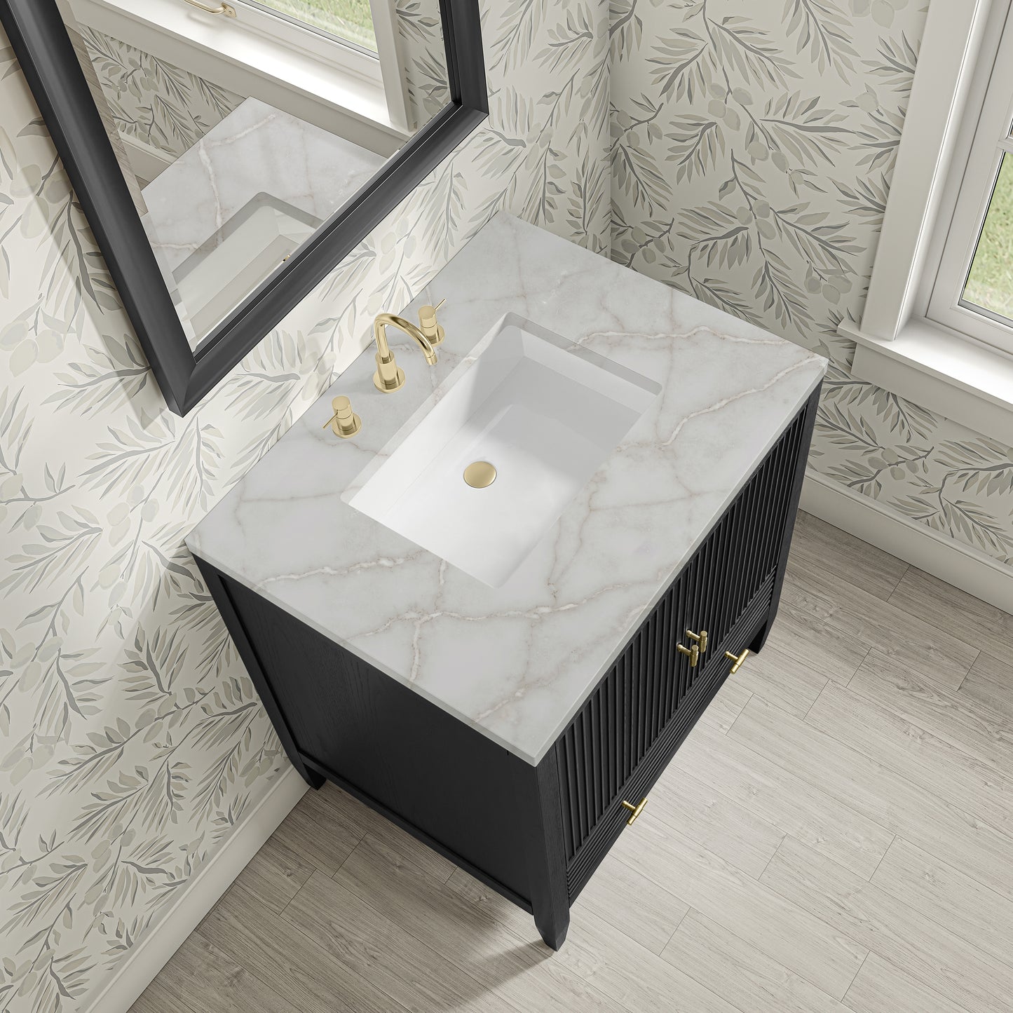 James Martin Myrrin 30" Single Vanity with 3 CM Countertop