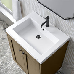 James Martin Chianti Single Vanity with White Glossy Composite Stone Top