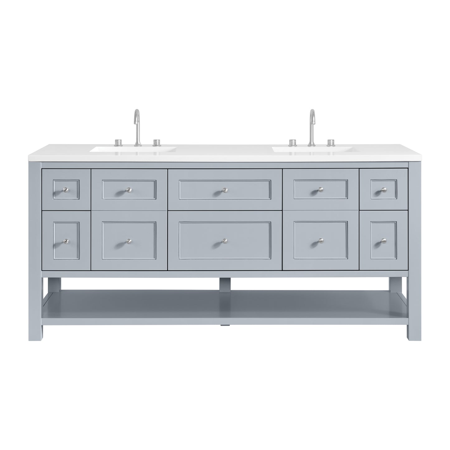 James Martin Breckenridge 72" Double Vanity w/ 3 CM Countertop