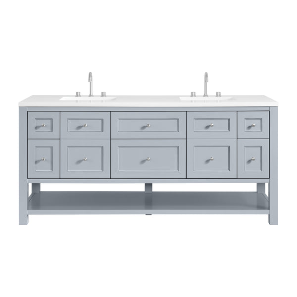 James Martin Breckenridge 72" Double Vanity w/ 3 CM Countertop