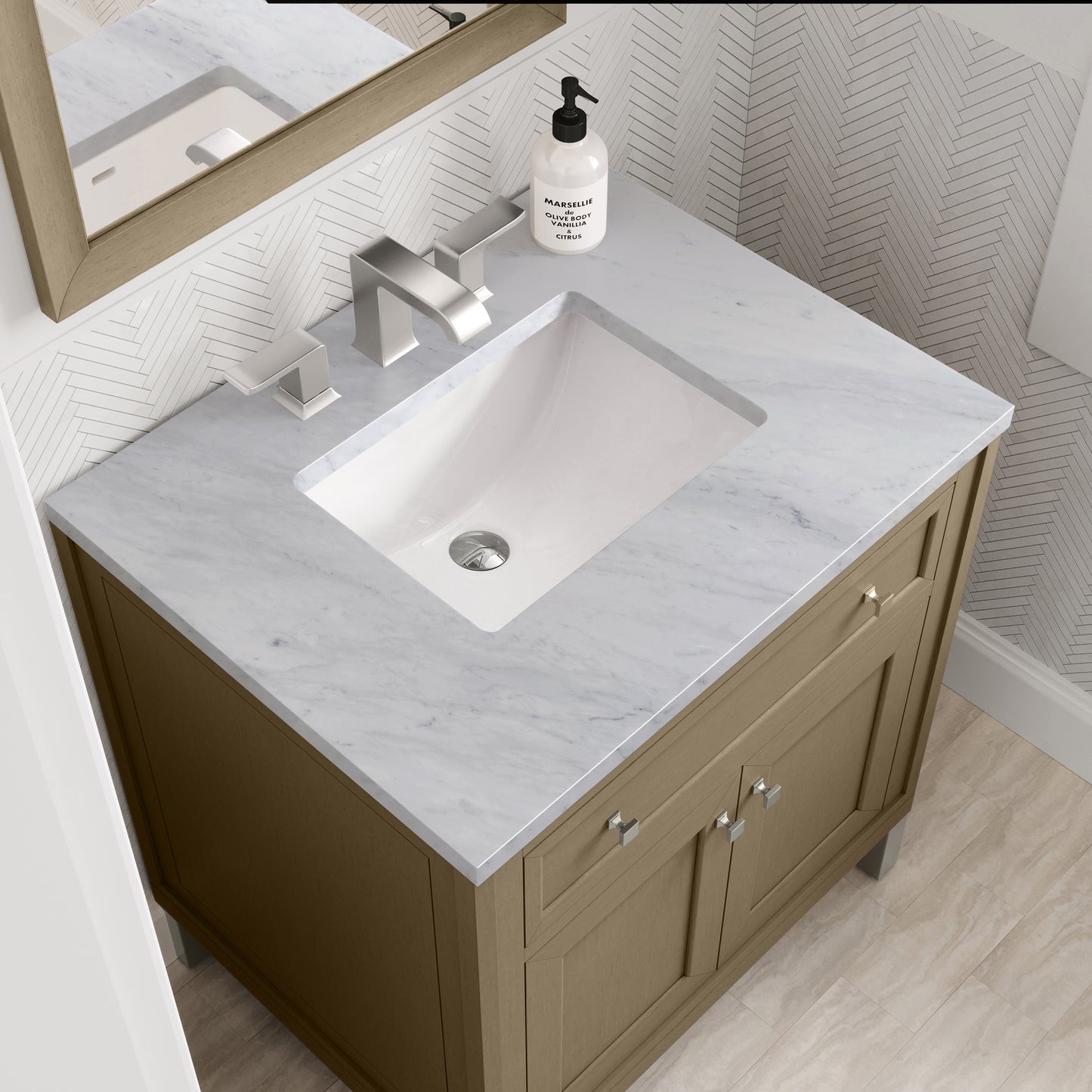 James Martin Chicago 30" Single Vanity with 3 CM Countertop