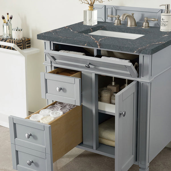 James Martin Brittany 30" Single Vanity with 3 CM Countertop
