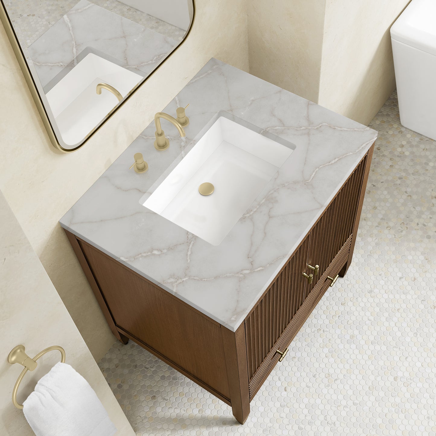 James Martin Myrrin 30" Single Vanity with 3 CM Countertop