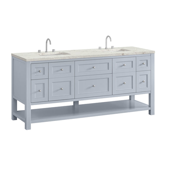 James Martin Breckenridge 72" Double Vanity w/ 3 CM Countertop