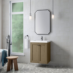 James Martin Chianti Single Vanity with White Glossy Composite Stone Top