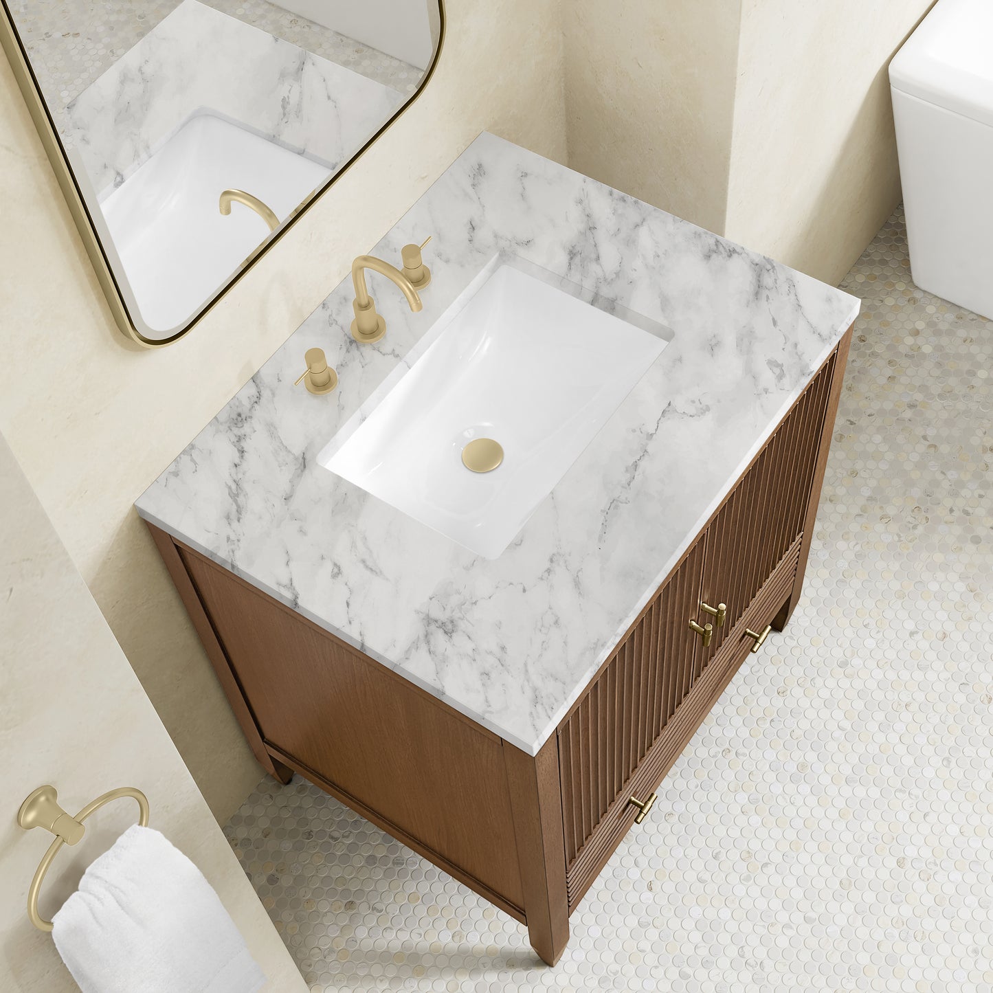 James Martin Myrrin 30" Single Vanity with 3 CM Countertop