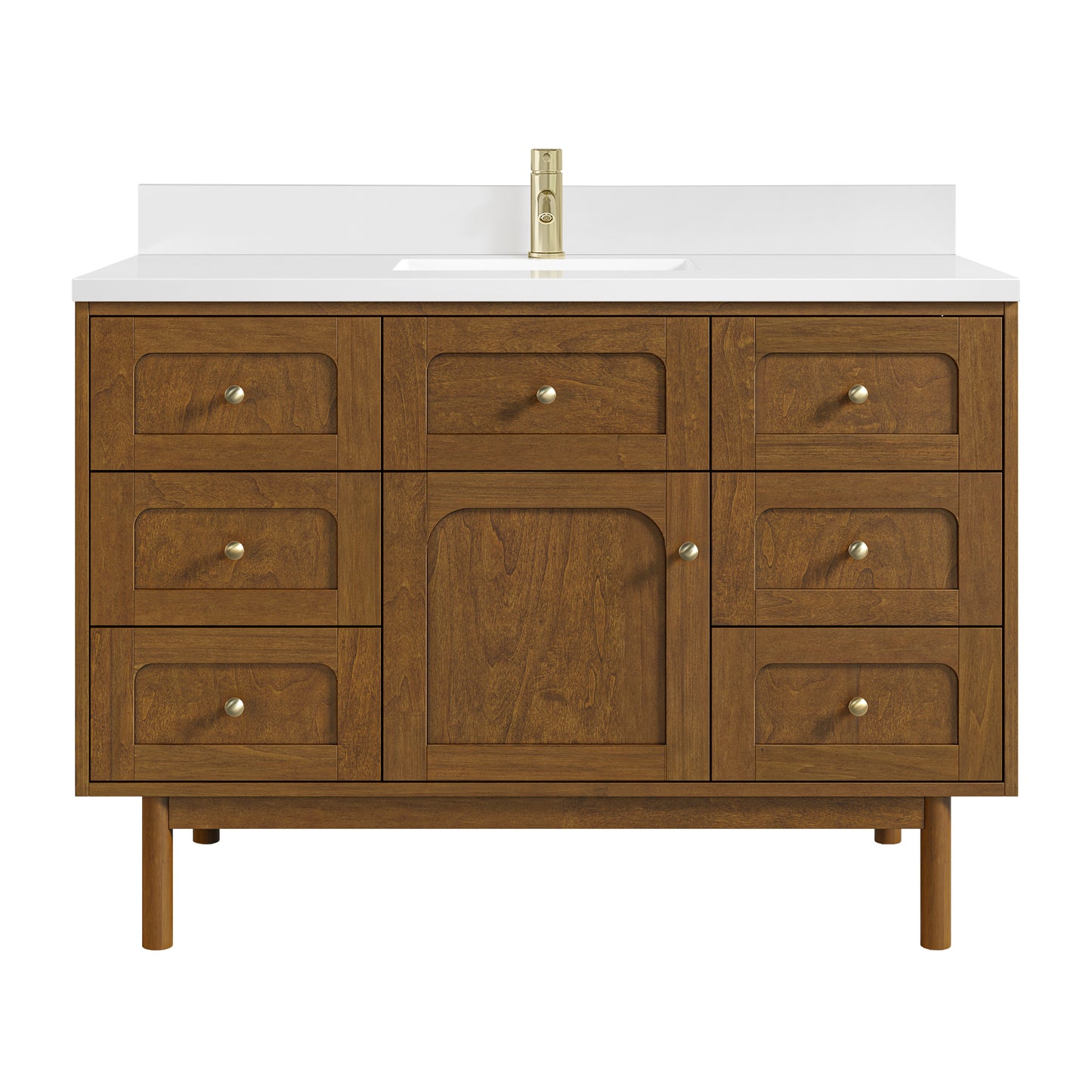 James Martin Laurent 48" Single Vanity with Single Hole 3 CM Countertop and Matching Backsplash