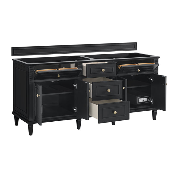James Martin Lorelai 72" Double Vanity with 3 CM Countertop & FreePower Wireless Charger
