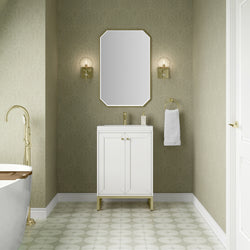James Martin Chianti Single Vanity with White Glossy Composite Stone Top