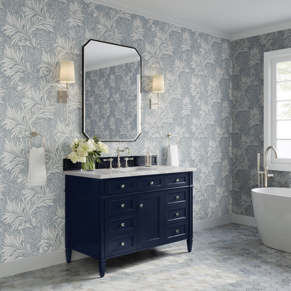 James Martin Brittany 48" Single Vanity with 3 CM Countertop & FreePower Wireless Charger