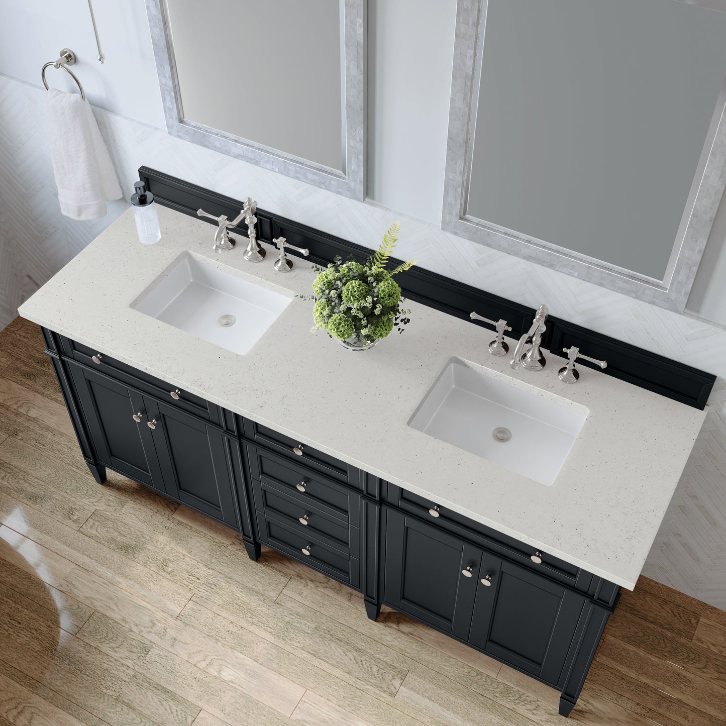 James Martin Brittany 72" Double Vanity with 3 CM Countertop