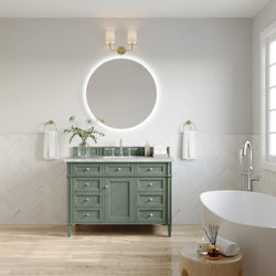 James Martin Brittany 48" Single Vanity with 3 CM Countertop & FreePower Wireless Charger