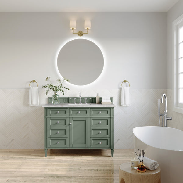 James Martin Brittany 48" Single Vanity with 3 CM Countertop & FreePower Wireless Charger