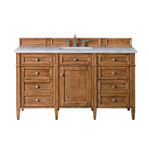 James Martin Brittany 60" Single Vanity with 3 CM Countertop & FreePower Wireless Charger