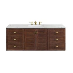 James Martin Amberly 60" Single Vanity, Mid-Century Walnut