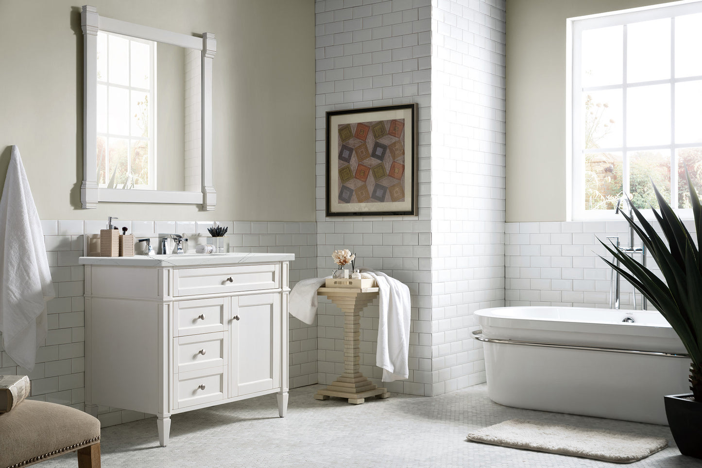 James Martin Brittany 36" Single Vanity with 3 Countertop