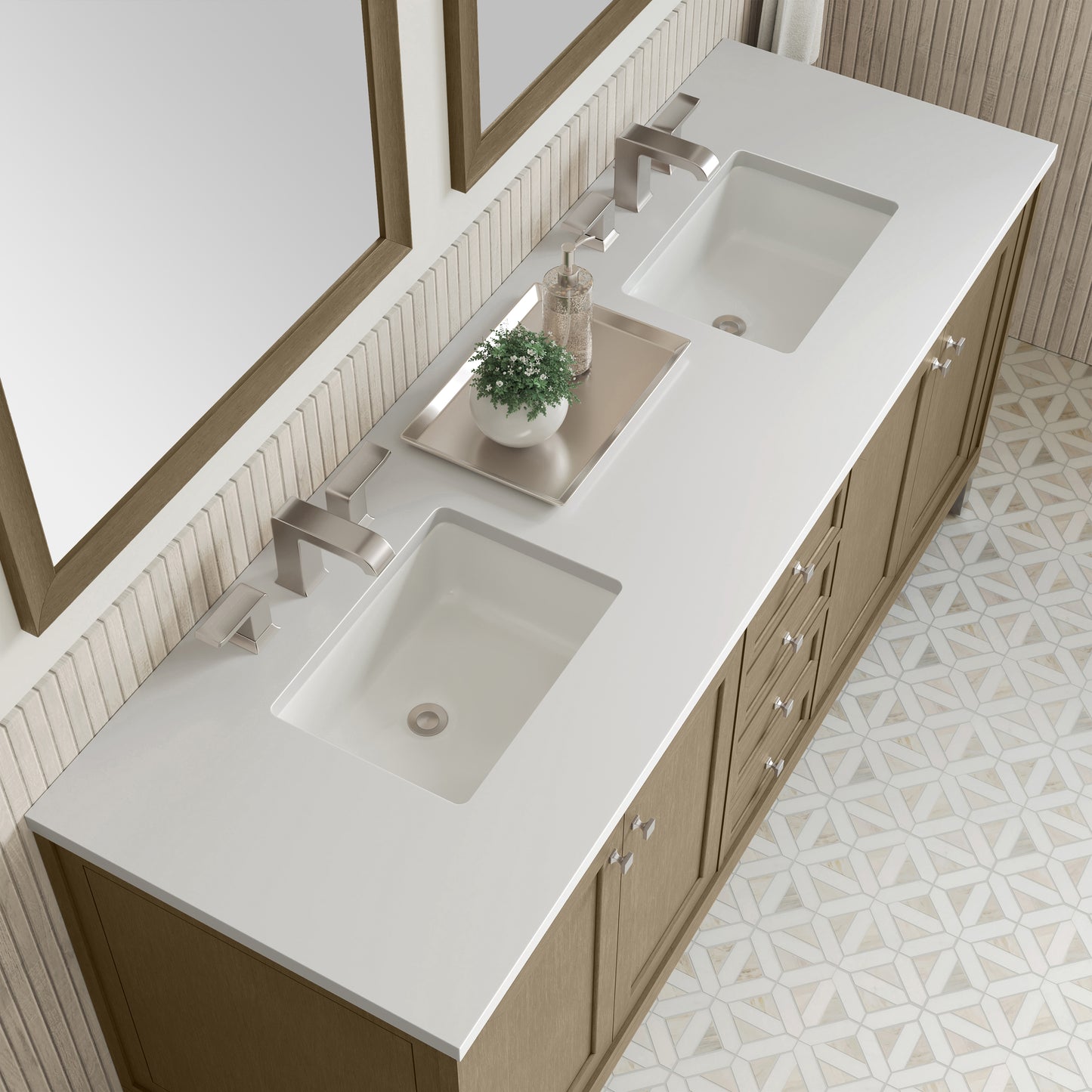 James Martin Chicago 72" Double Vanity with 3 CM Countertop