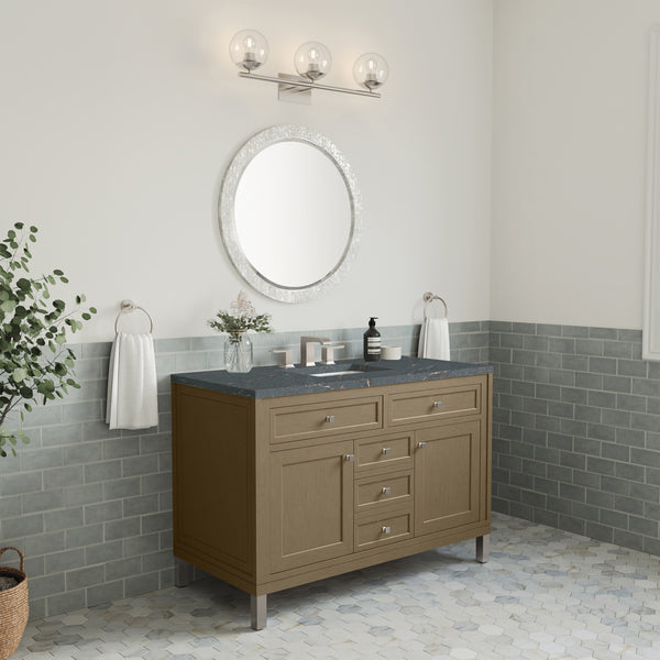 James Martin Chicago 48" Single Vanity with 3 CM Countertop & FreePower Wireless Charger