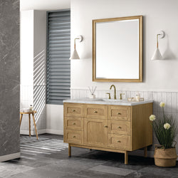 James Martin Laurent 48" Single Vanity with 3 CM Countertop & FreePower Wireless Charger
