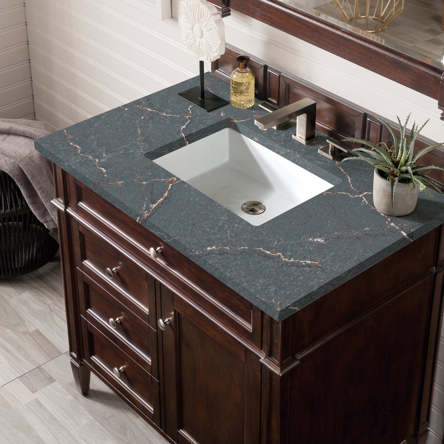 James Martin Brittany 36" Single Vanity with 3 Countertop